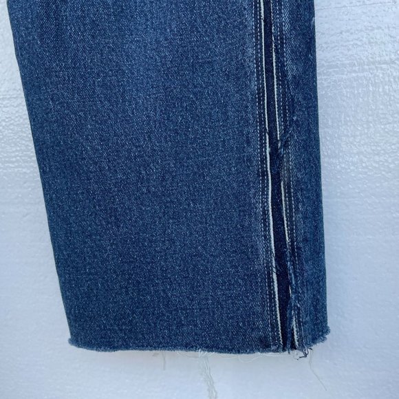 Levis 512 Premium Mens Denim Dark Slim Taper Jeans Unfinished Seams 36x32 - Picture 6 of 9